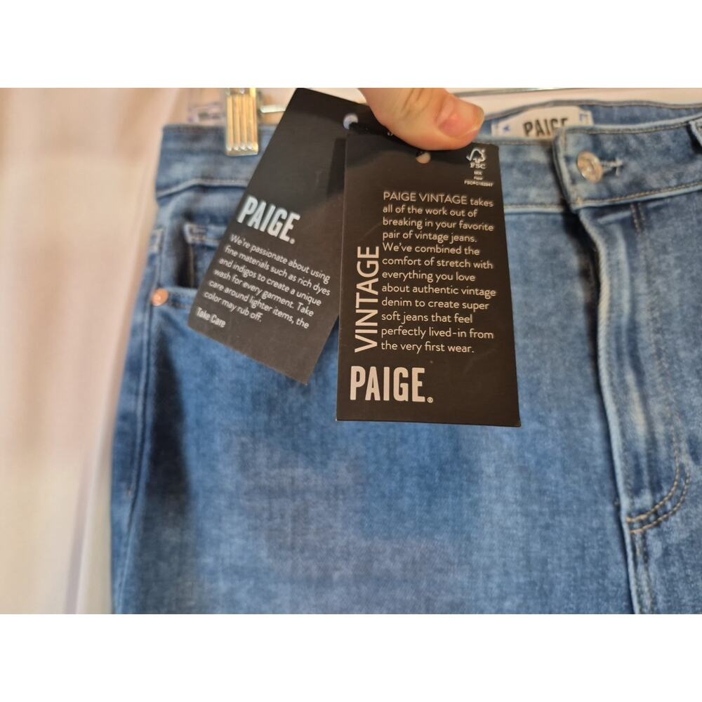 Paige Cindy Princess High Rise Straight Ankle Cotton Blend Jeans NWT 31 - Picture 5 of 11